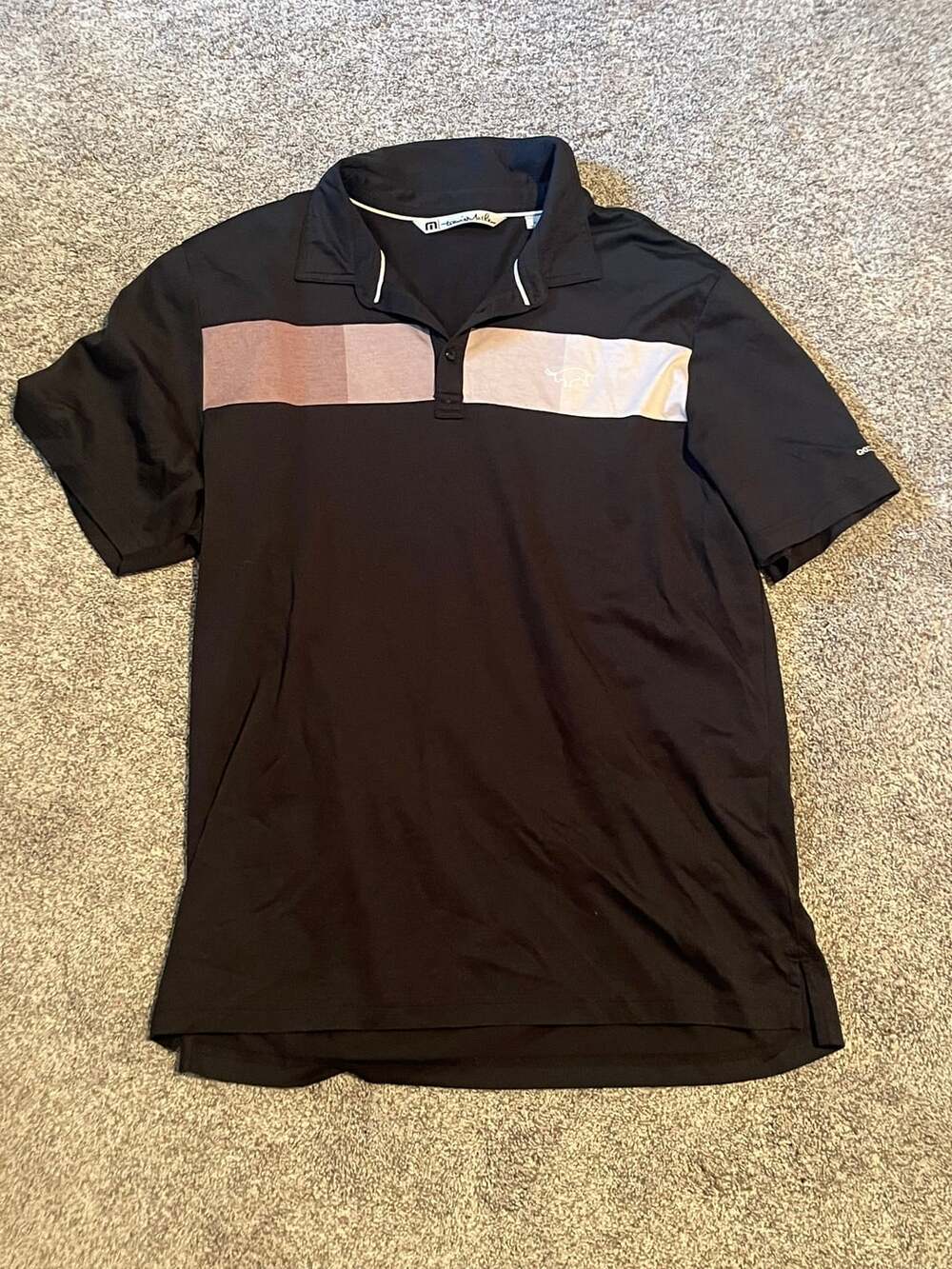 Travis Martin Performance Short Sleeve Golf Polo Shirt, XL, Black